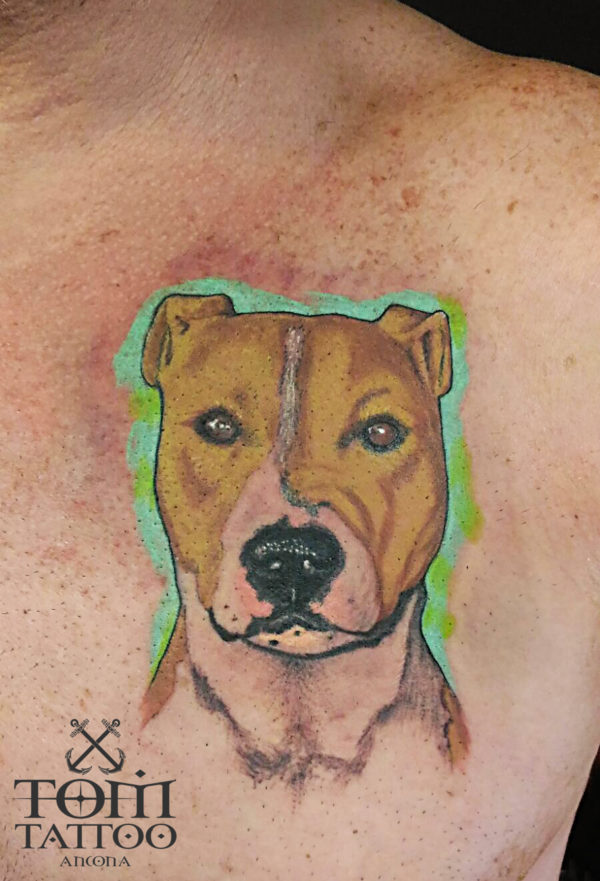 Tatuaggio ritratto cane