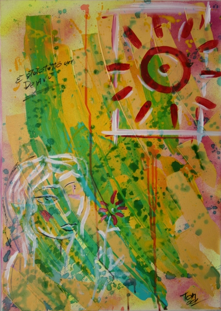 Ginestre (2001) - Acrilico su tela, 50x70 cm