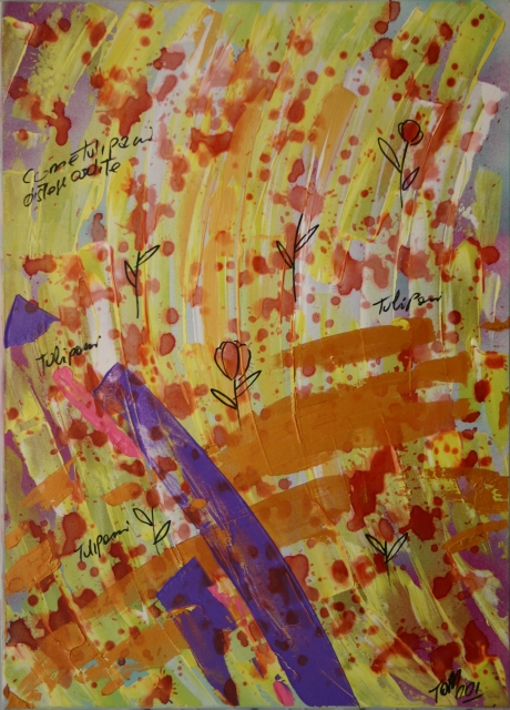 Tulipani (2001) - Acrilico su tela, 50x70 cm