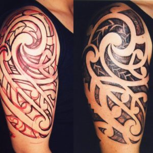 Tatuaggio maori sul braccio
