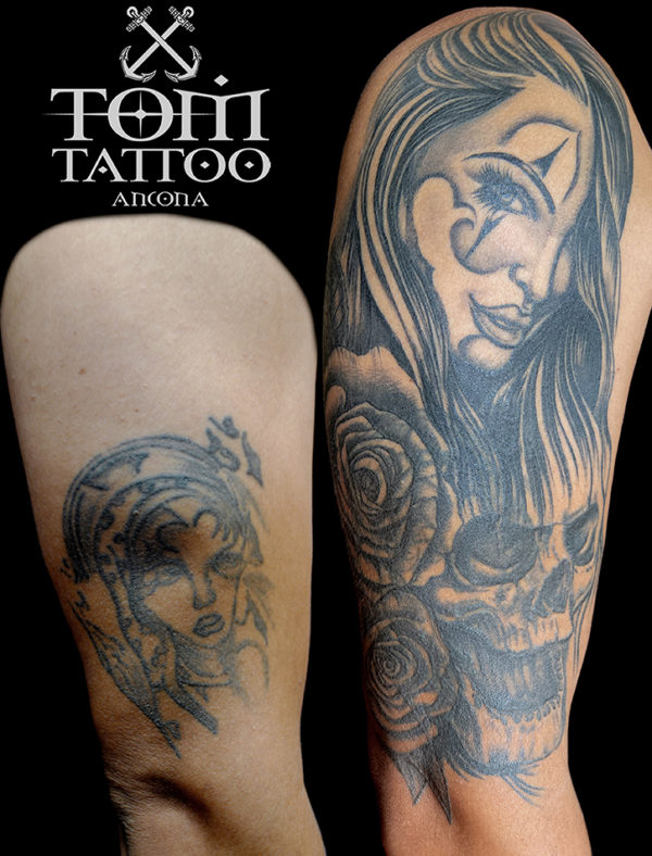 Cover up - Donna con teschio