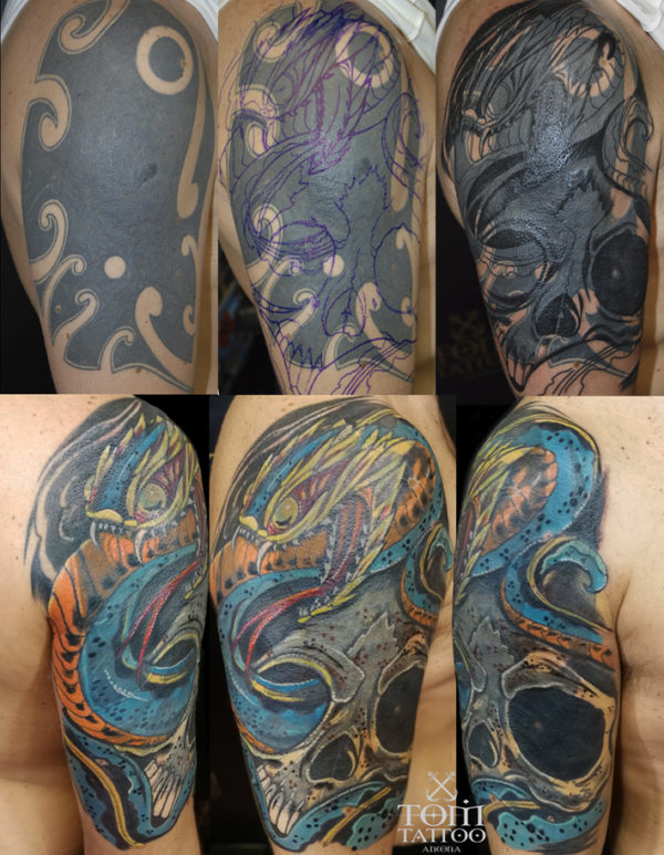 Cover Up- Teschio e Serpente